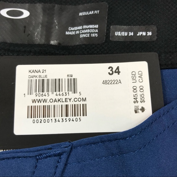 Oakley Kana 21” Boardshorts Dark Blue Sz 34 - Picture 10 of 15
